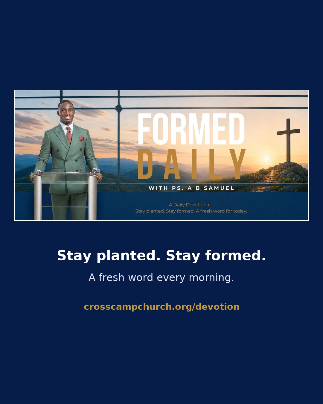 Formed Daily devotional graphic for social media status and reels
